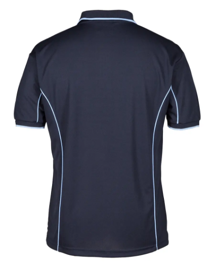 Picture of JB's Wear, Podium S/S Piping Polo- Navy/Light Blue Size 2XS
